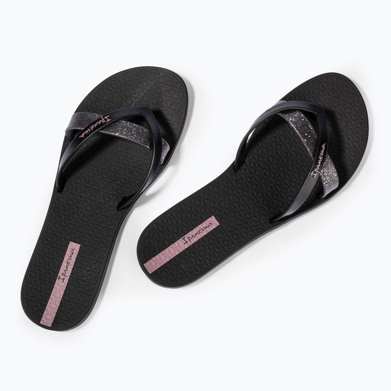 Ipanema Kirei Chic fekete/glitter/lila női flip flopok 3