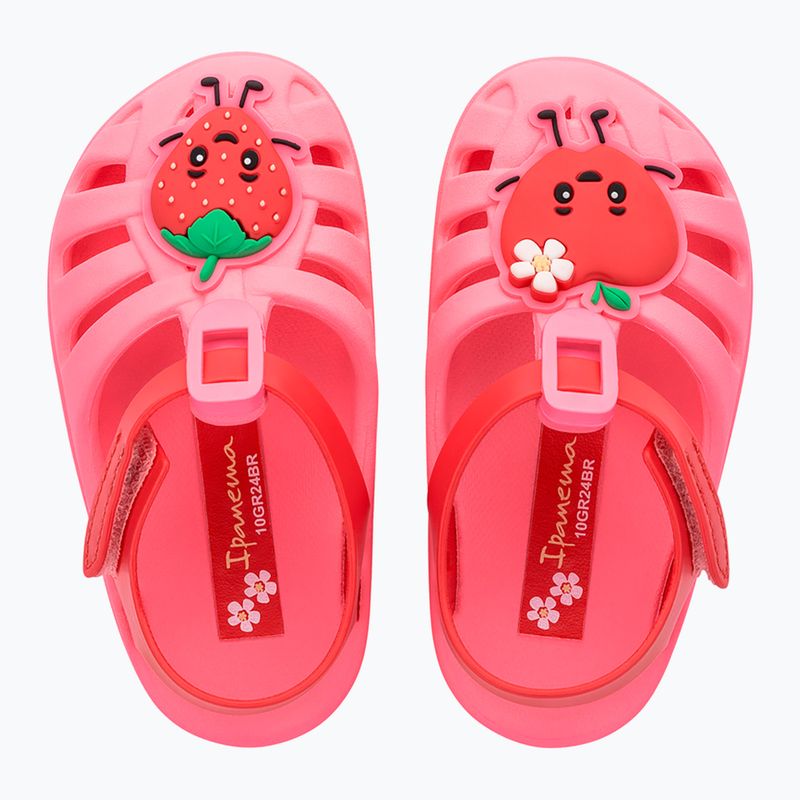 Ipanema Summer XIV Baby sötét rózsaszín/piros szandálok 2