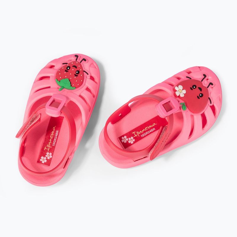 Ipanema Summer XIV Baby sötét rózsaszín/piros szandálok 3