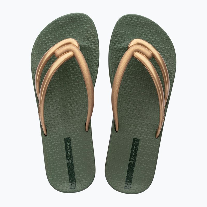 Női Ipanema Comfy zöld/arany flip flopok 2