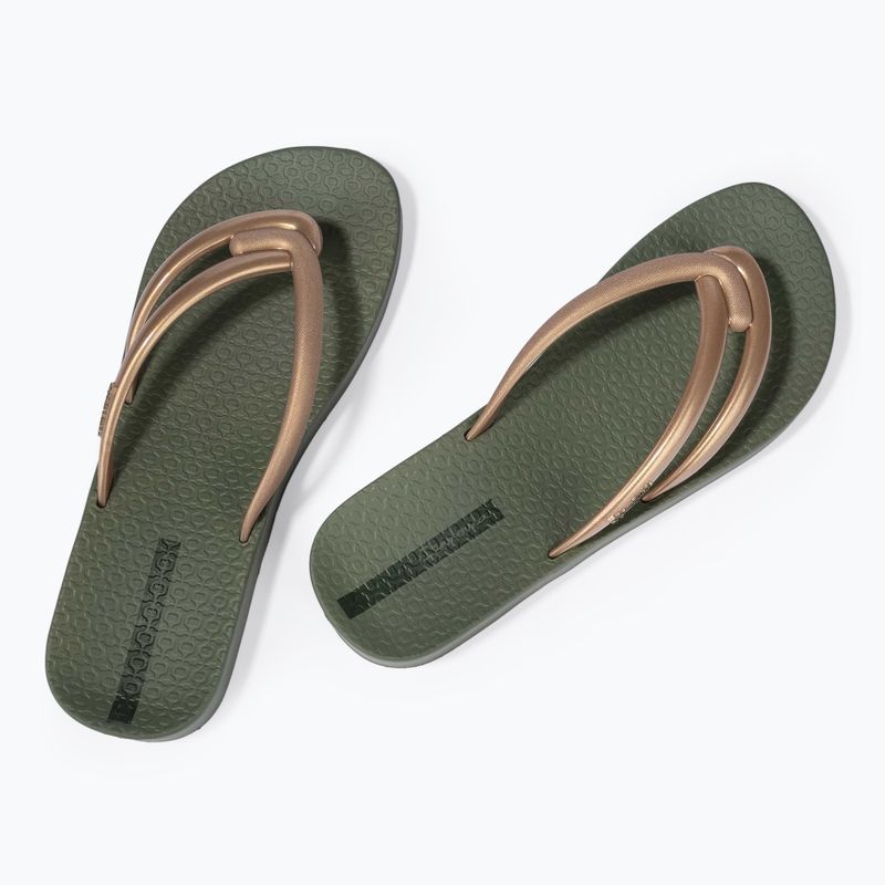 Női Ipanema Comfy zöld/arany flip flopok 3
