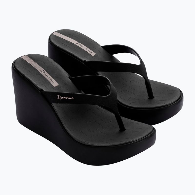 Női Ipanema High Fashion II flip flopok fekete/fekete/bézs