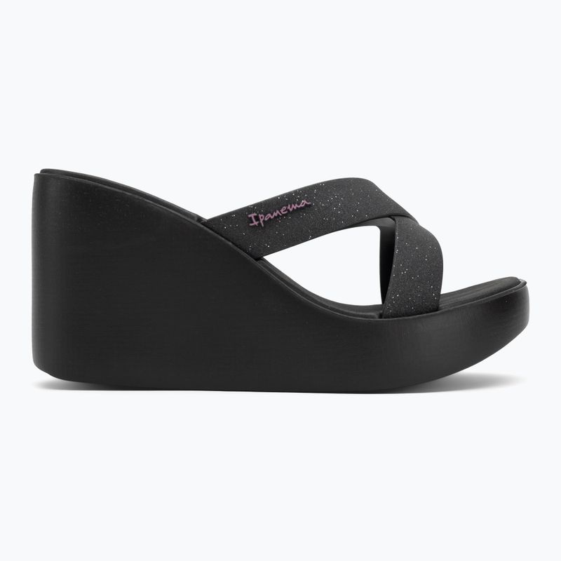Női Ipanema High Fashion II Slide fekete/csillámos fekete/lila flip-flopok 2