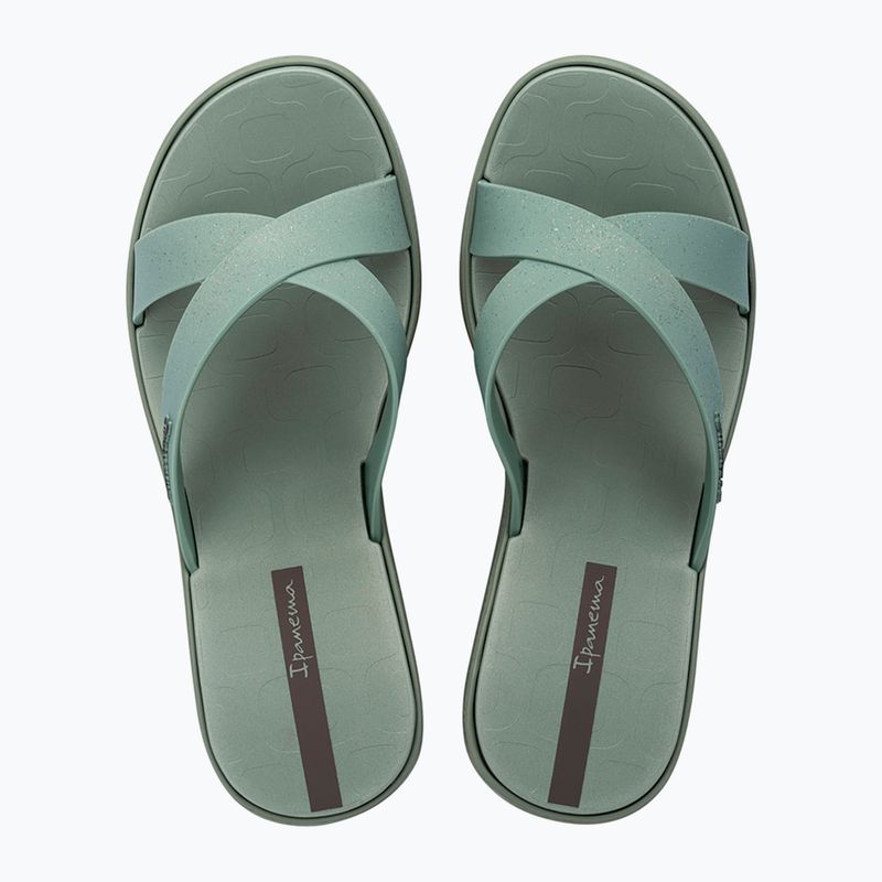 Női Ipanema High Fashion II Slide zöld/glitter zöld/szürke flip-flopok 2