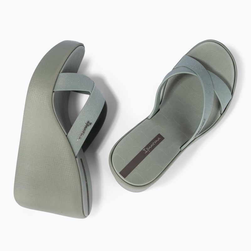 Női Ipanema High Fashion II Slide zöld/glitter zöld/szürke flip-flopok 3