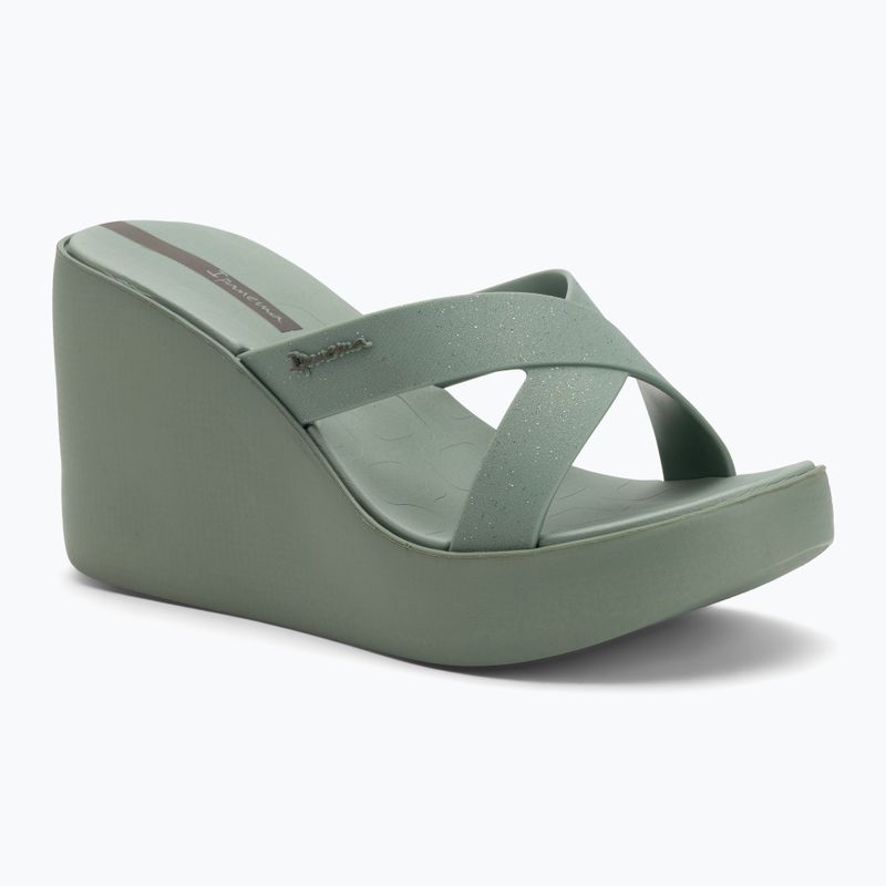 Női Ipanema High Fashion II Slide zöld/glitter zöld/szürke flip-flopok