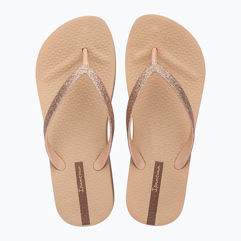 Ipanema női flip flop Mesh Chic Plat bézs/csillám bézs 2