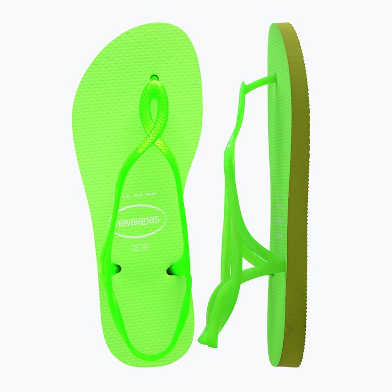 Havaianas Luna Neon lemon green női szandál 10