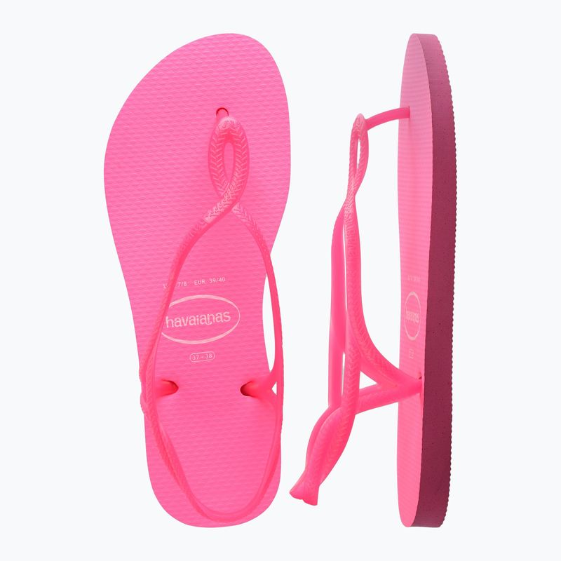 Havaianas Luna Neon pink flux női szandál 12