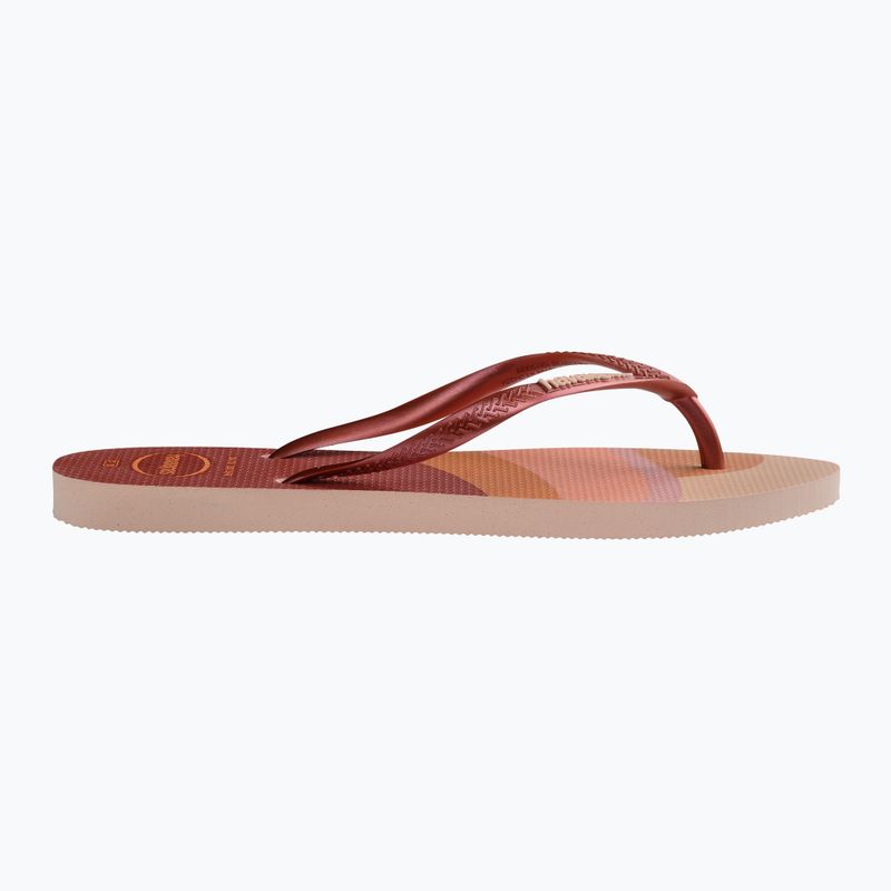 Női Havaianas Slim Palette Glow balett flip flop rózsa 2