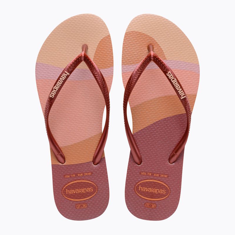 Női Havaianas Slim Palette Glow balett flip flop rózsa 3