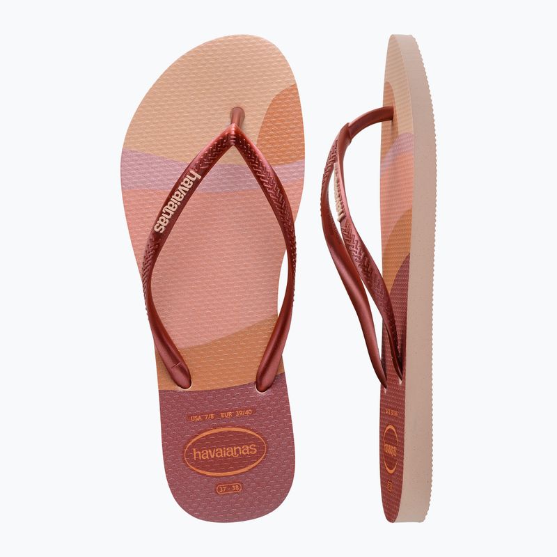 Női Havaianas Slim Palette Glow balett flip flop rózsa 4