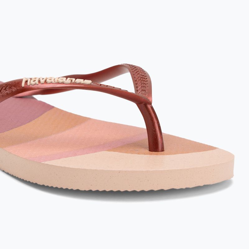 Női Havaianas Slim Palette Glow balett flip flop rózsa 7
