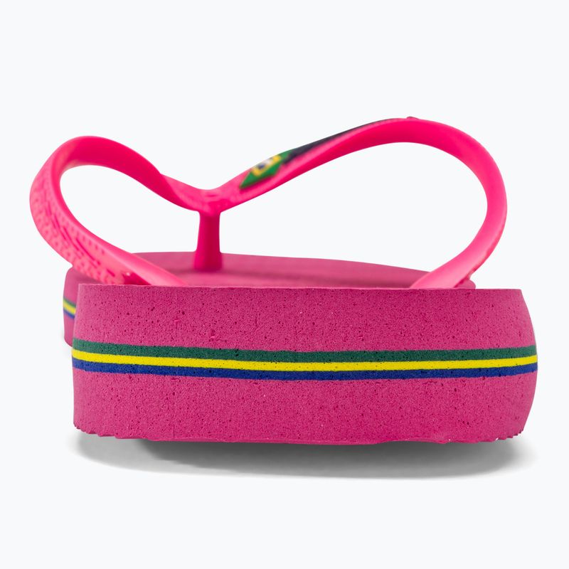 Havaianas Brasil Logo Neon pink flux / pink flux flip-flop papucs 6