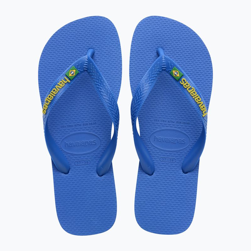 Havaianas Brasil Logo Neon star blue /  star blue flip-flop papucs 10