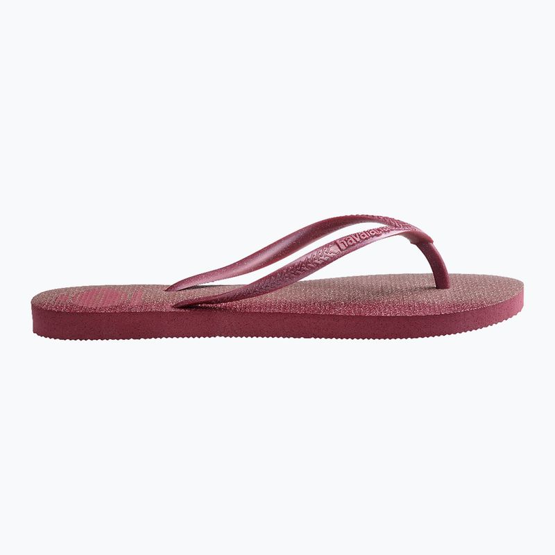 Női Havaianas Slim Gloss amarant flip flopok 2