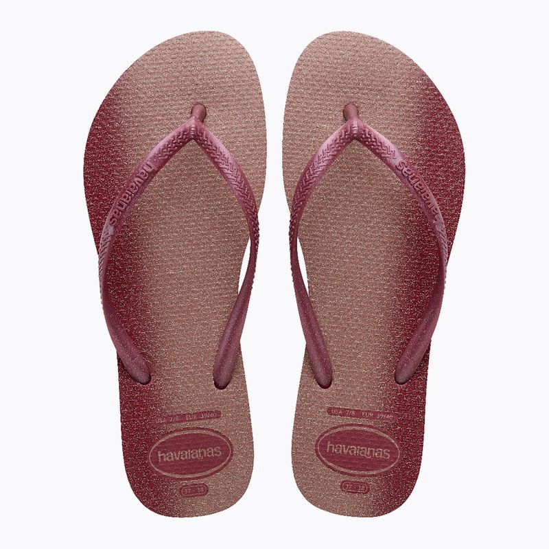 Női Havaianas Slim Gloss amarant flip flopok 3