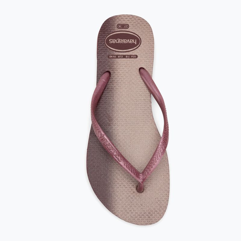Női Havaianas Slim Gloss amarant flip flopok 5