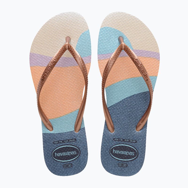 Női Havaianas Slim Palette Glow flip flop bézs színű 4