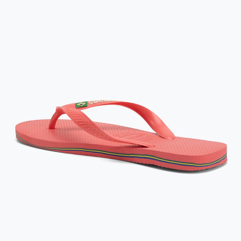 Havaianas Brasil Logo trópusi korallszínű szandálok 3