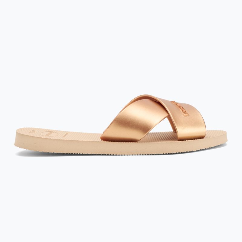 Női Havaianas Aqua Metallic aranyszínű flip-flopok 2