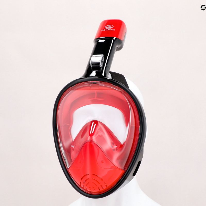 AQUASTIC piros teljes arcú snorkeling maszk SMA-01SC 15