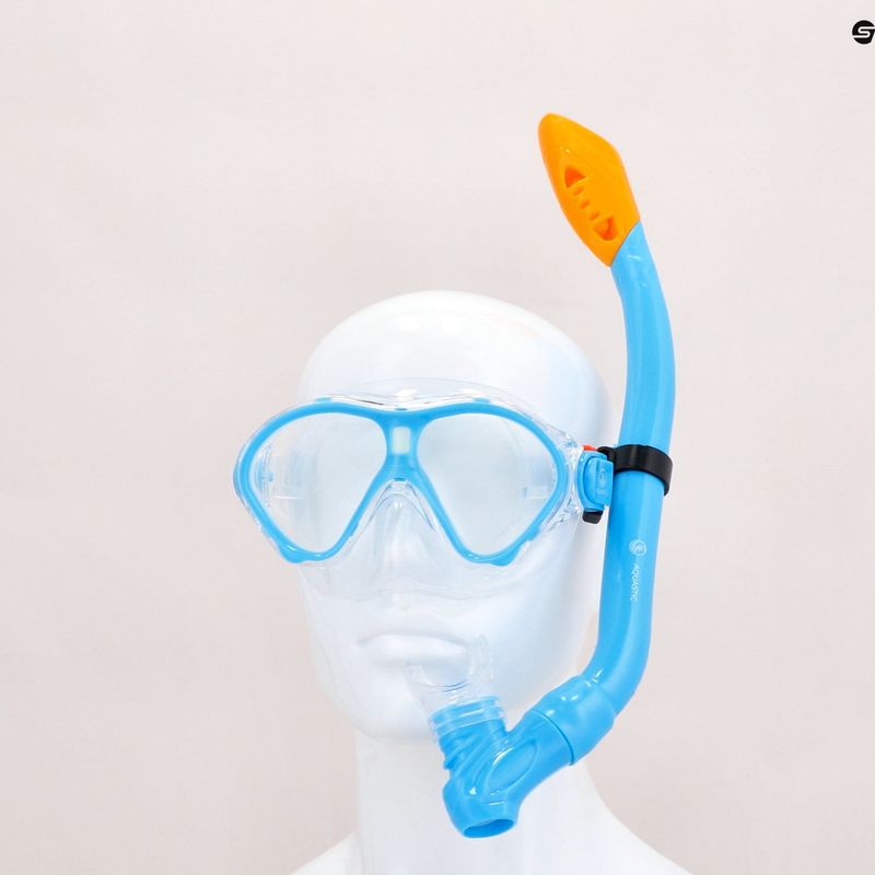 AQUASTIC kék gyerek snorkeling szett Maszk + Uszony + Pipa MSFK-01SN 25