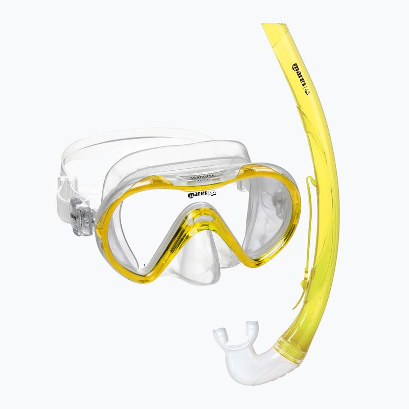 Gyerek snorkeling készlet Mares Combo Seahorse yellow/clear