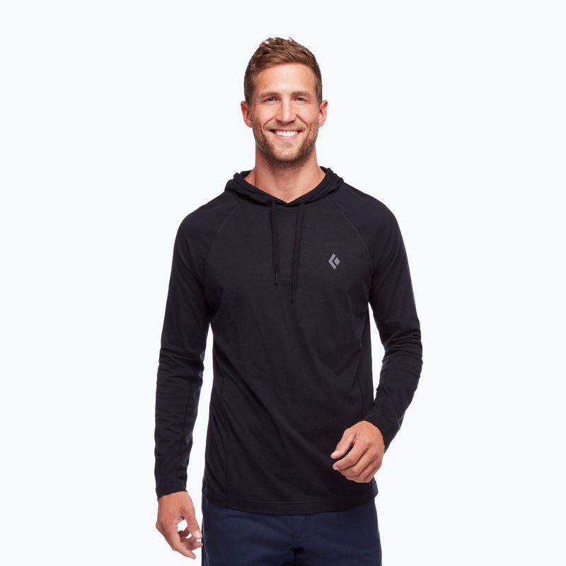 Férfi trekking pulóver Black Diamond Crag Hoody fekete AP7520000002