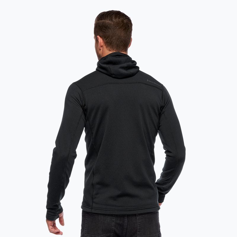 Férfi trekking pulóver Black Diamond Coefficient Fleece Hoody fekete AP744040200002LRG1 2