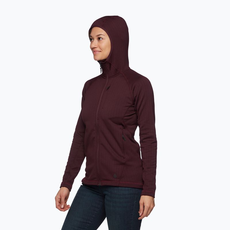 Női trekking dzseki Black Diamond Factor Hoody bordó AP7440806018 3