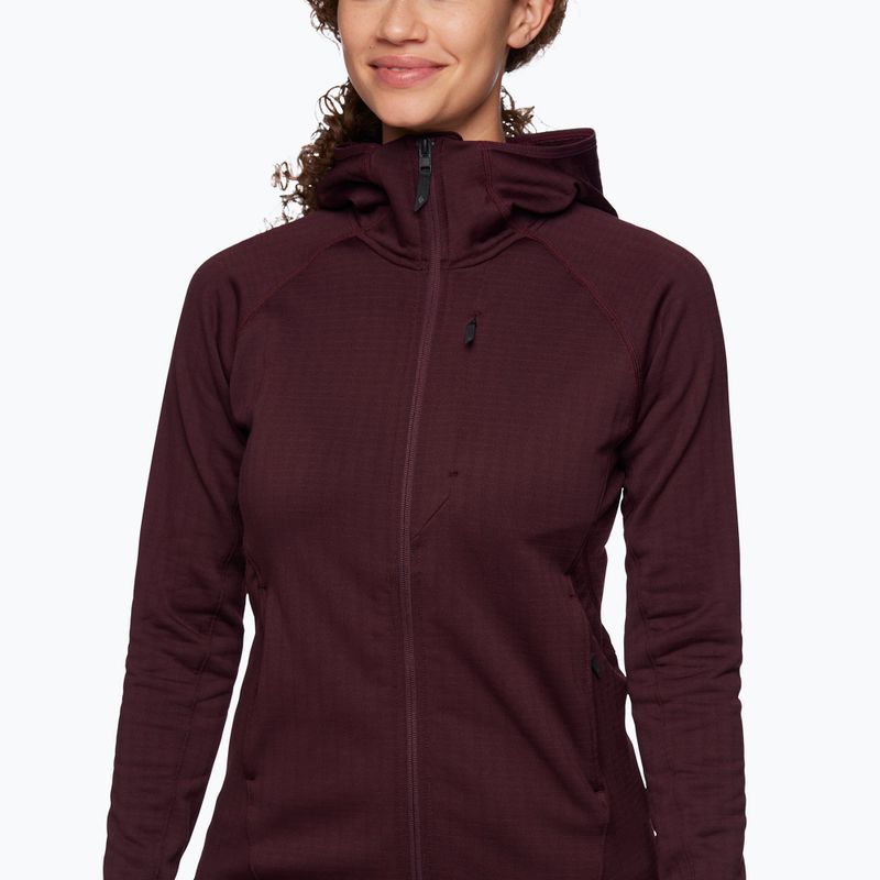 Női trekking dzseki Black Diamond Factor Hoody bordó AP7440806018 4