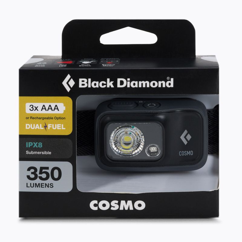 Black Diamond Cosmo 350 fejlámpa szürke BD6206730004ALL1 2