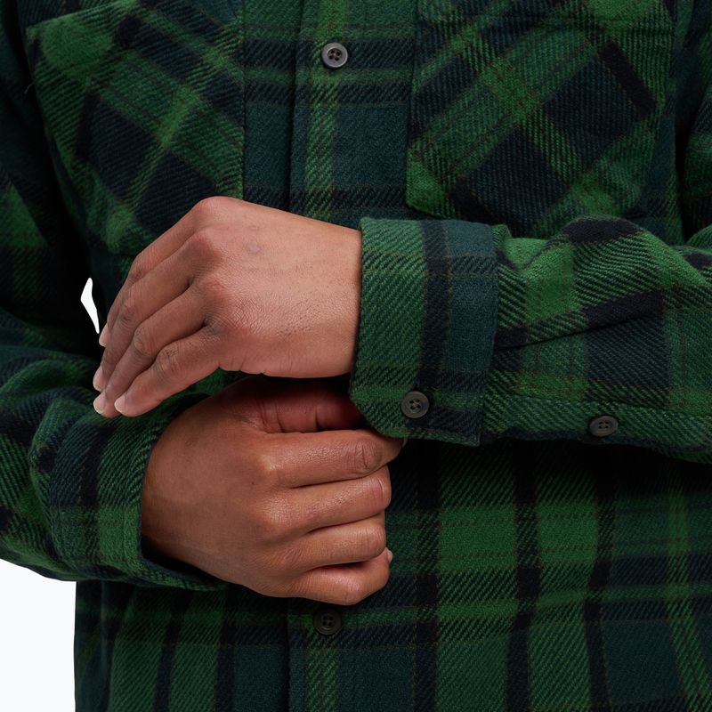 Férfi Black Diamond Project Heavy Flannel tenyérzöld/antracit kockás trekking póló 5