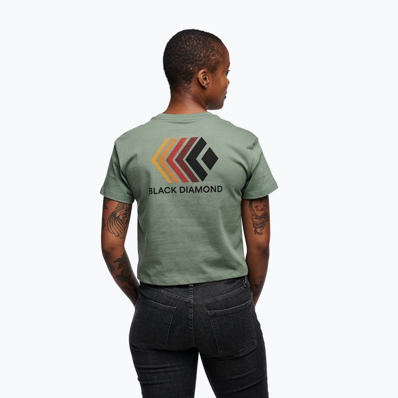 női póló Black Diamond Faded Crop laurel green 3