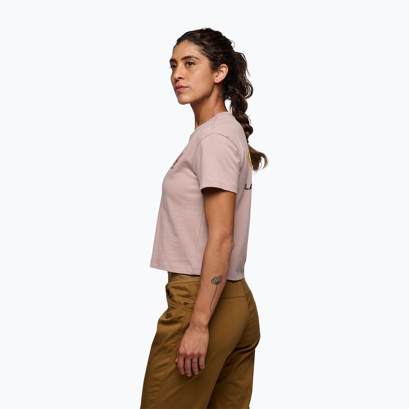 női póló Black Diamond Faded Crop pale mauve 2