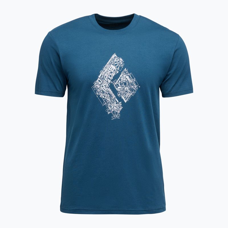Férfi Black Diamond Engineered T-shirt SS Tee indigókék 5