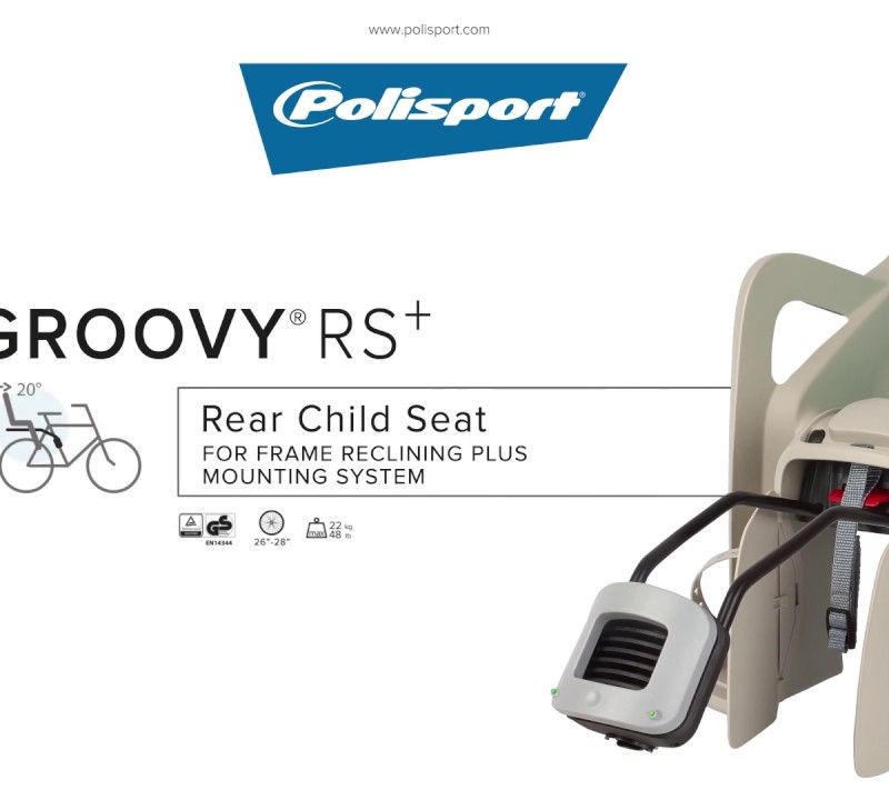 POLISPORT Groovy RS+ gyermek kerékpárülés fekete FO 8640700001 8