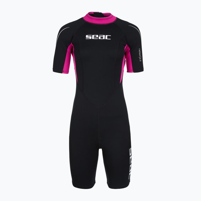 Női úszóruha SEAC Shorts Relax 2.2 mm black/pink 2