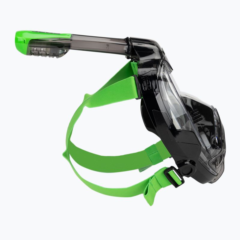 Egész arcos snorkeling maszk SEAC Libera black/green lime 3