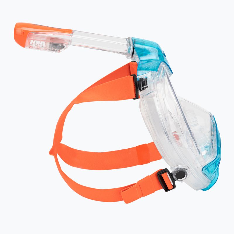 Egész arcos snorkeling maszk SEAC Libera blue clear/orange 3