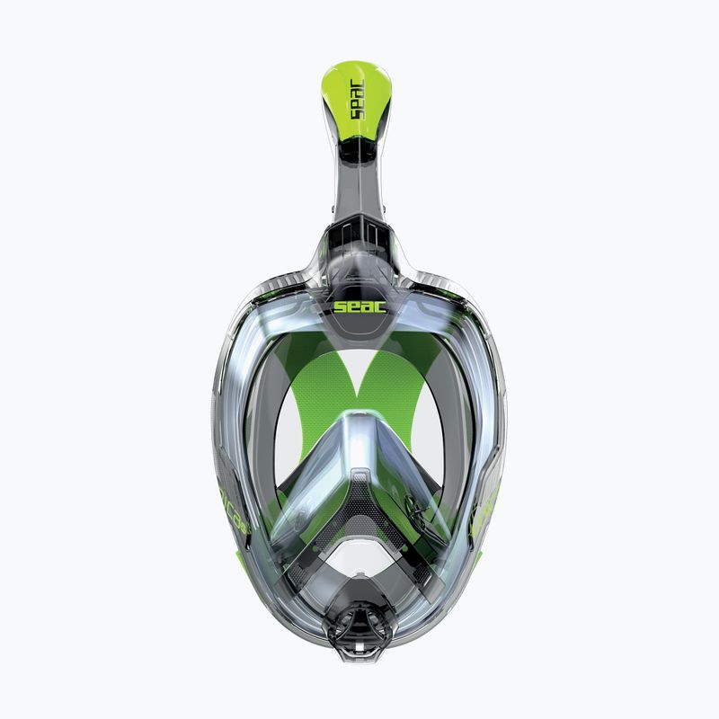 Egész arcos snorkeling maszk SEAC Magica grey clear/green lime 2