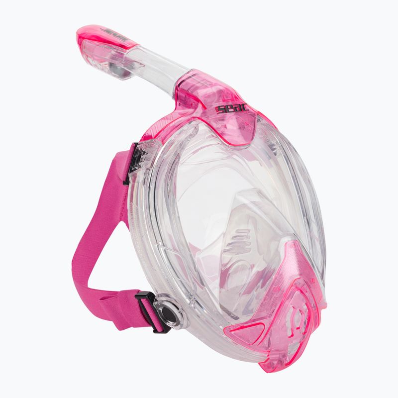 Teljes arcú maszk snorkelinghez SEAC Libera transparent/pink