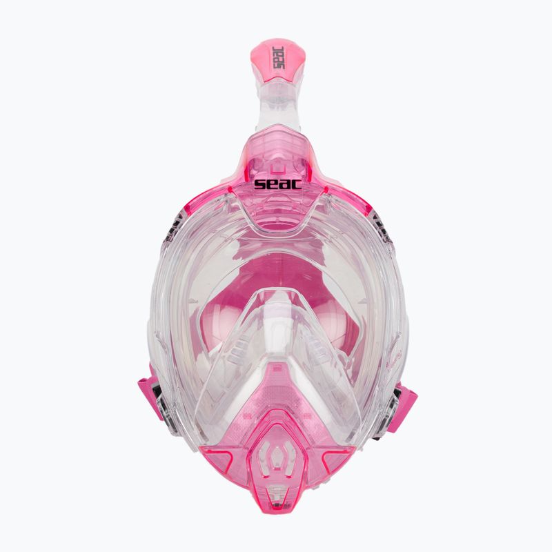 Teljes arcú maszk snorkelinghez SEAC Libera transparent/pink 2