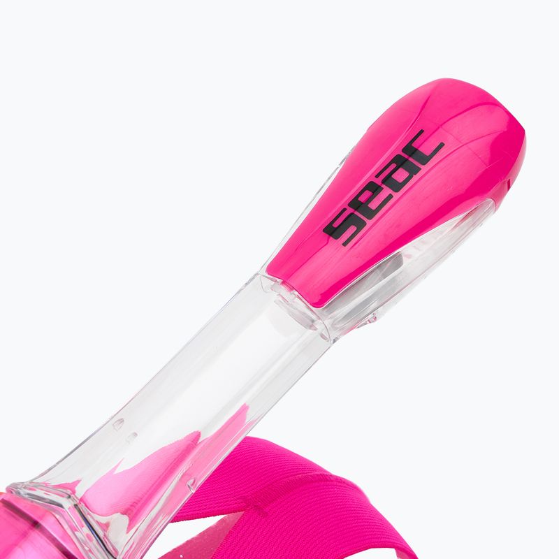 Gyerek egész arcos snorkeling maszk SEAC Magica black silicone/pink 4