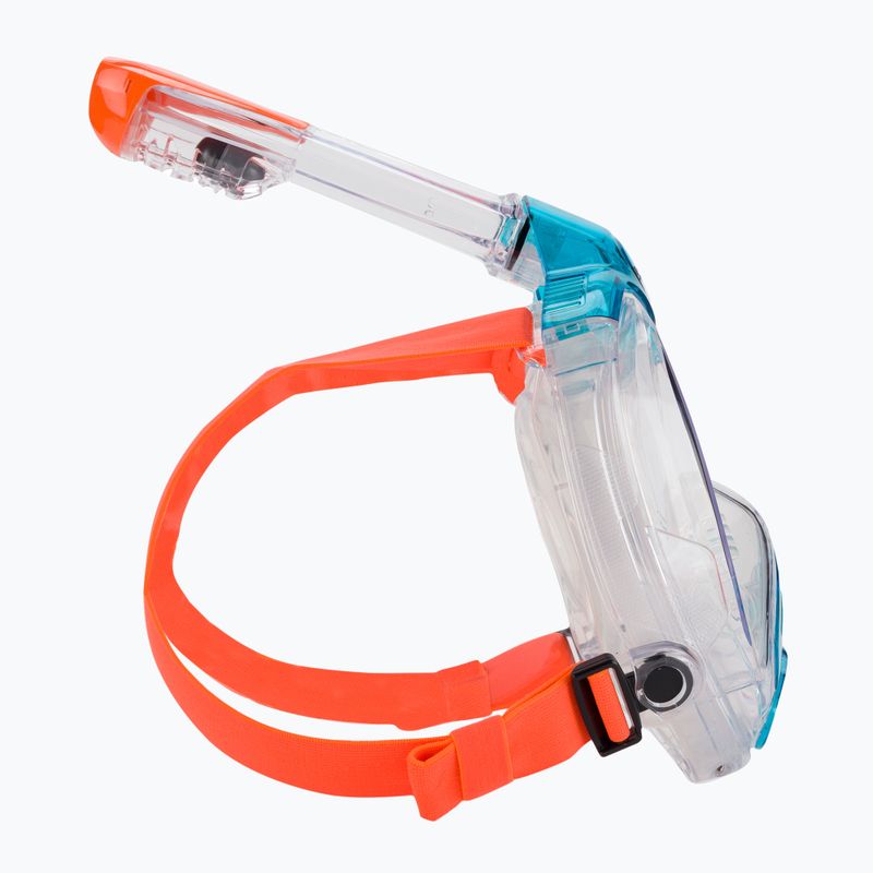 Gyermek teljes arcú maszk snorkelinghez SEAC Libera acquamarine/orange 3