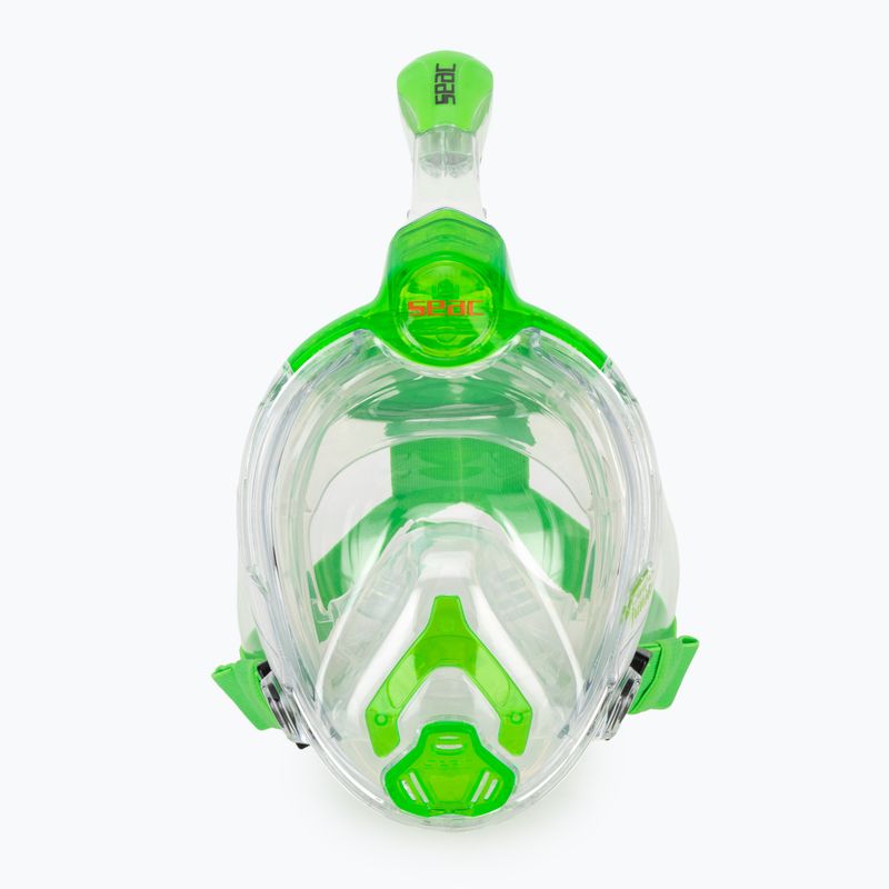 Gyermek teljes arcot fedő búvármaszk sznorkelezéshez SEAC Libera lime transparent/lime 2