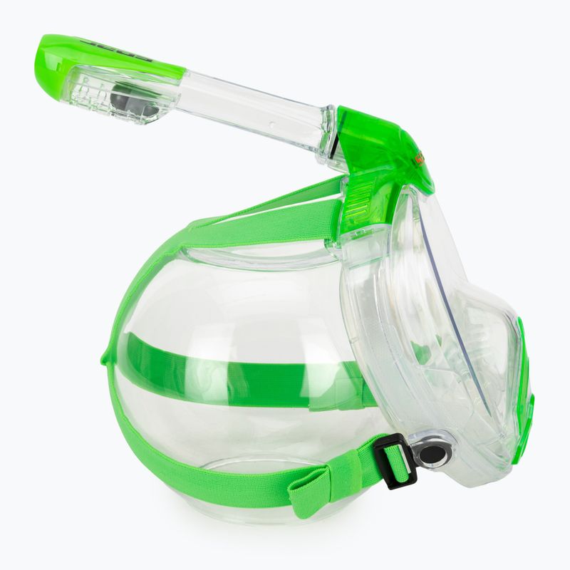 Gyermek teljes arcot fedő búvármaszk sznorkelezéshez SEAC Libera lime transparent/lime 3