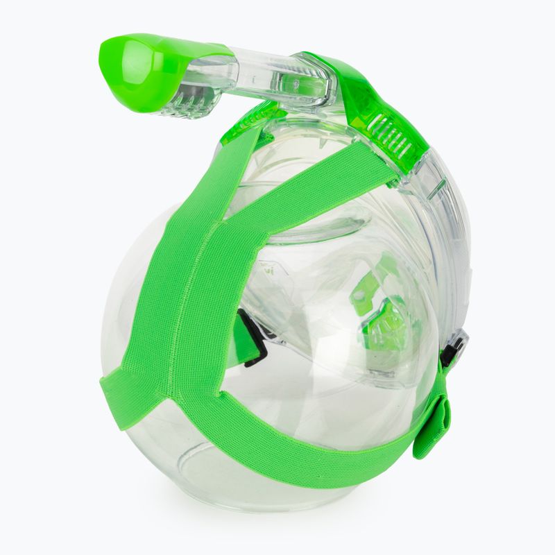 Gyermek teljes arcot fedő búvármaszk sznorkelezéshez SEAC Libera lime transparent/lime 4