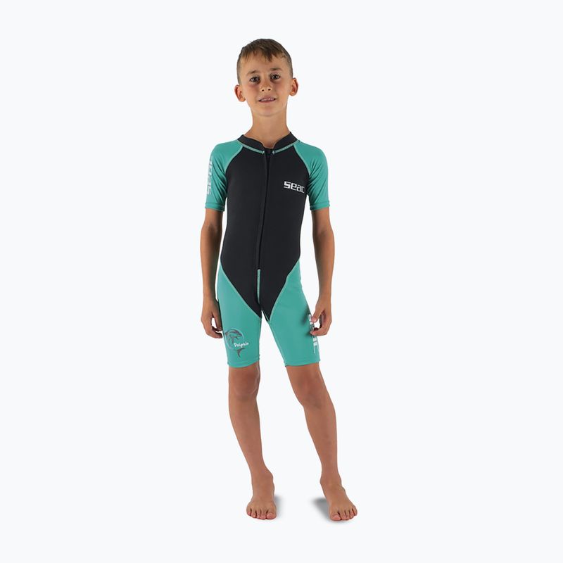 Gyerek úszóruha SEAC Dolphin Shorty 1,5 mm black/tiffany